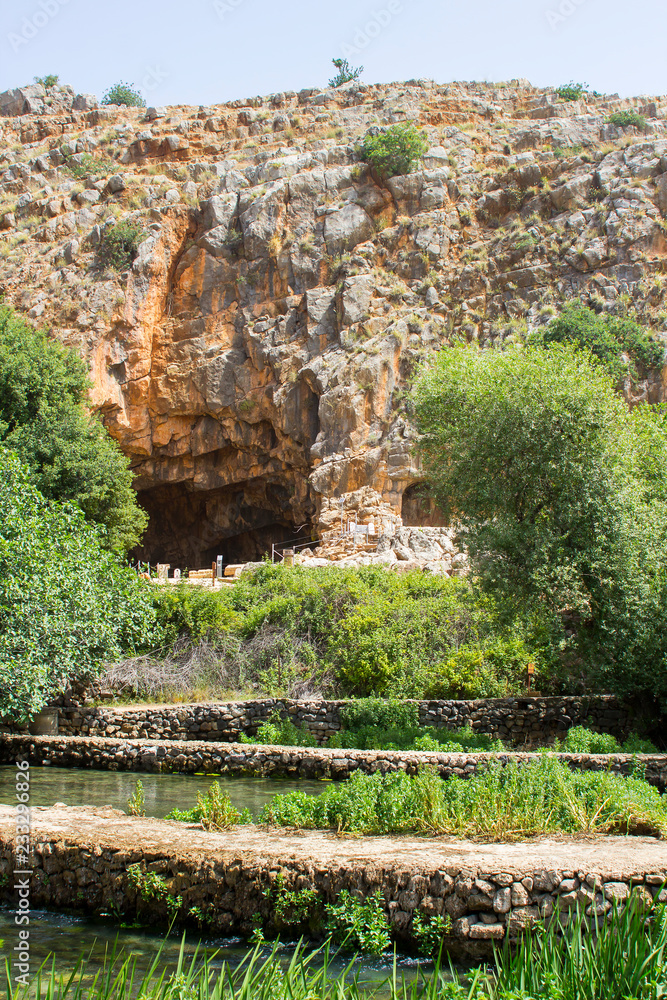 Part of the ancient Banias water gardens in Israel
