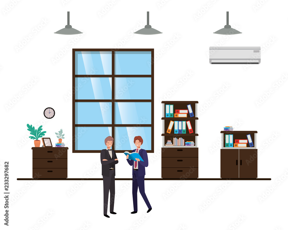 businessmen in the work office avatar character businessmen in the work office avatar character
