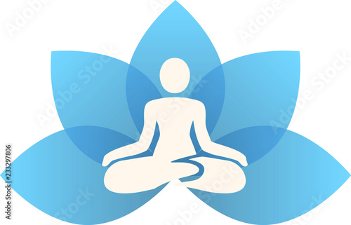 Yoga blue lotus leave