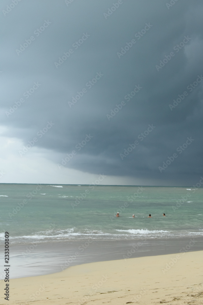 Storm brewing on beach Storm brewing on beach
