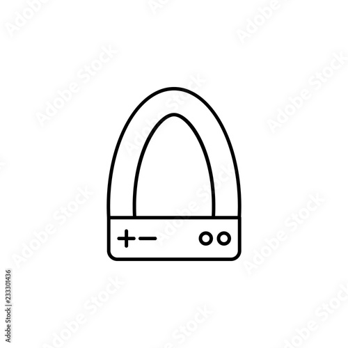 bar magnet, horseshoe magnet, magnetic field icon. Element of technology icon for mobile concept and web apps. Thin line bar magnet, horseshoe magnet, magnetic field icon