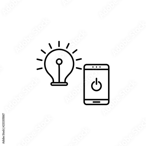 mobile power nad technology icon. Element of technology icon for mobile concept and web apps. Thin line mobile power nad technology icon can be used for web