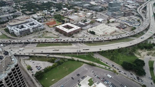 Aerial of Deep Ellum in Dallas, Texas, 2018 photo