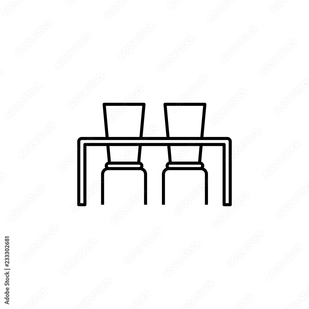 Fototapeta premium table icon. Element of outline furniture icon. Thin line icon for website design and development, app development. Premium icon