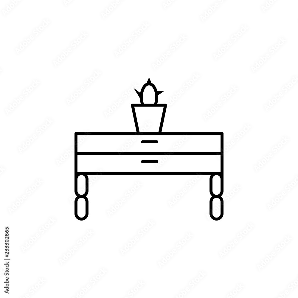 drawer icon. Element of outline furniture icon. Thin line icon for website design and development, app development. Premium icon drawer icon. Element of outline furniture icon. Thin line icon for website design and development, app development. Premium icon