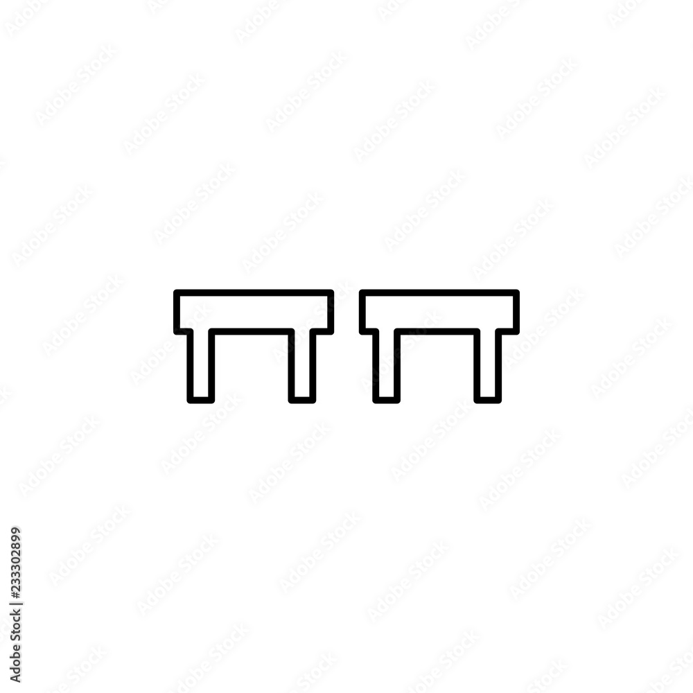 chairs icon. Element of outline furniture icon. Thin line icon for website design and development, app development. Premium icon chairs icon. Element of outline furniture icon. Thin line icon for website design and development, app development. Premium icon