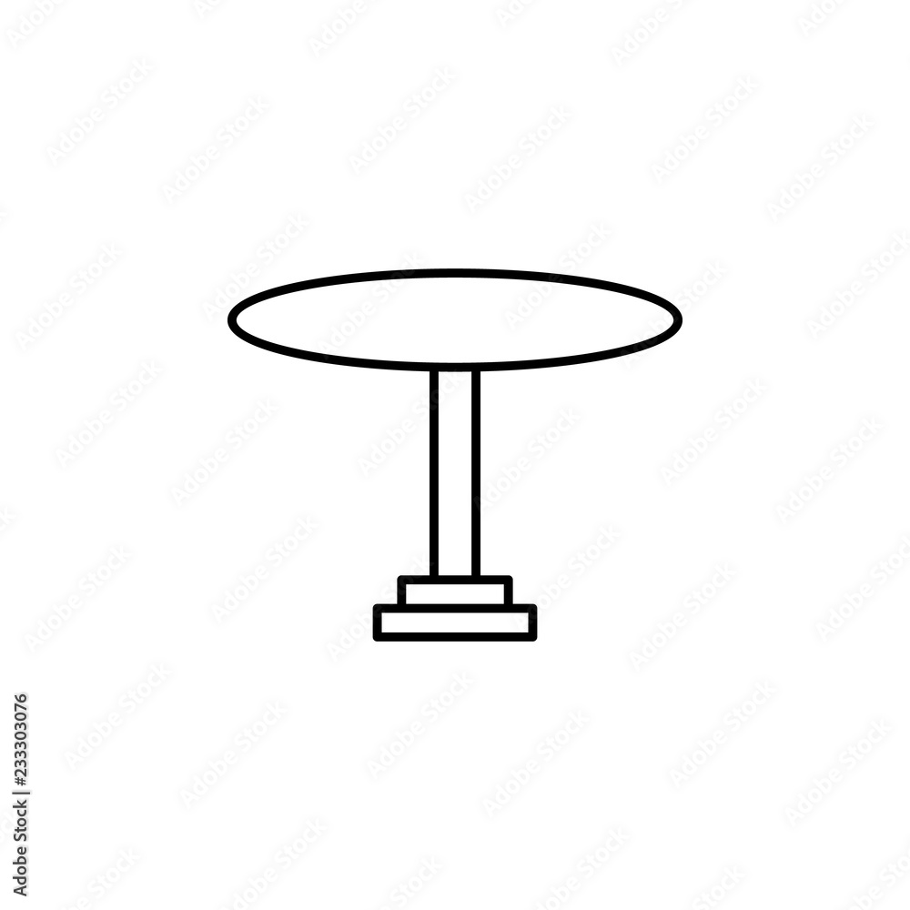 bistro table icon. Element of outline furniture icon. Thin line icon for website design and development, app development. Premium icon bistro table icon. Element of outline furniture icon. Thin line icon for website design and development, app development. Premium icon