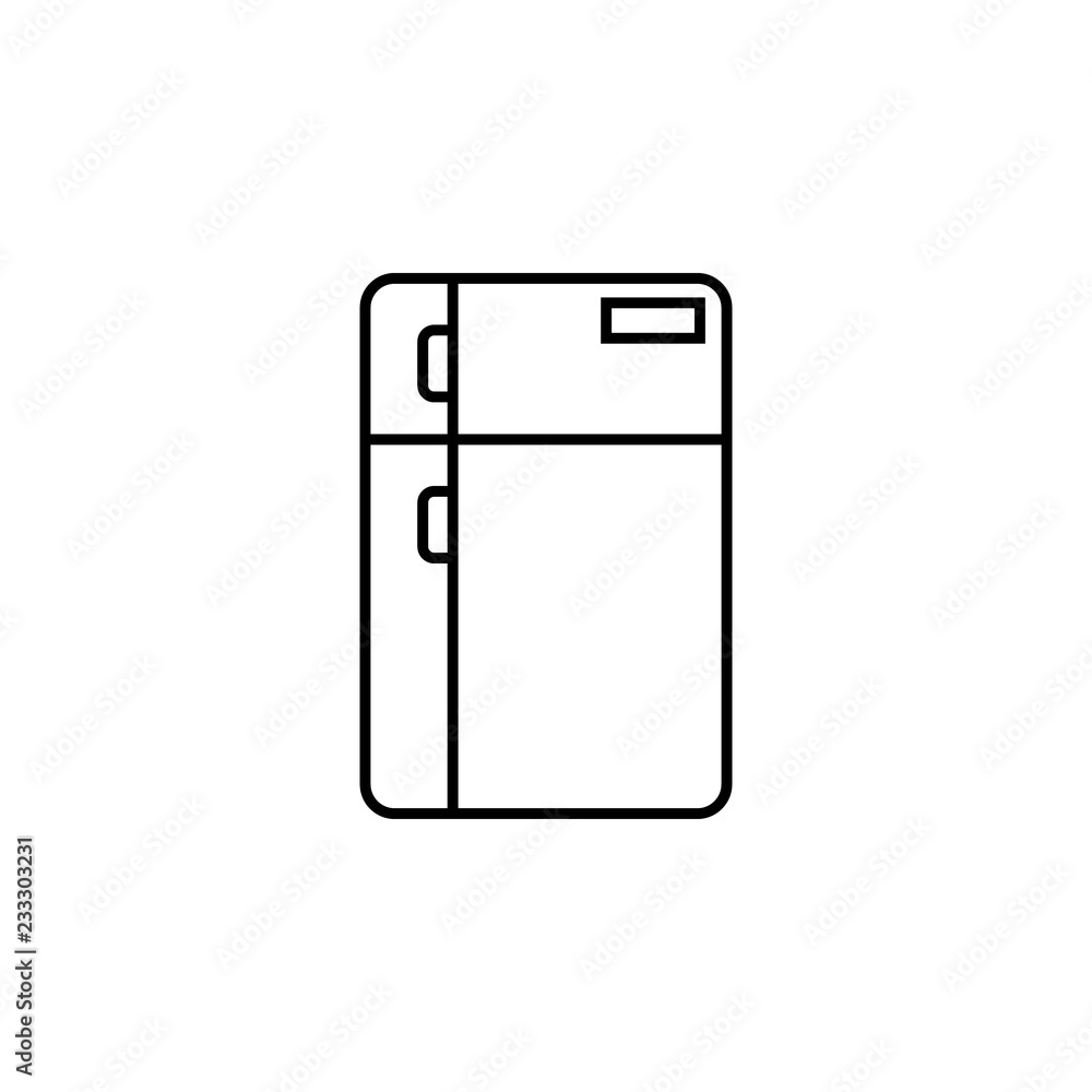 refrigerator icon. Element of outline furniture icon. Thin line icon for website design and development, app development. Premium icon refrigerator icon. Element of outline furniture icon. Thin line icon for website design and development, app development. Premium icon