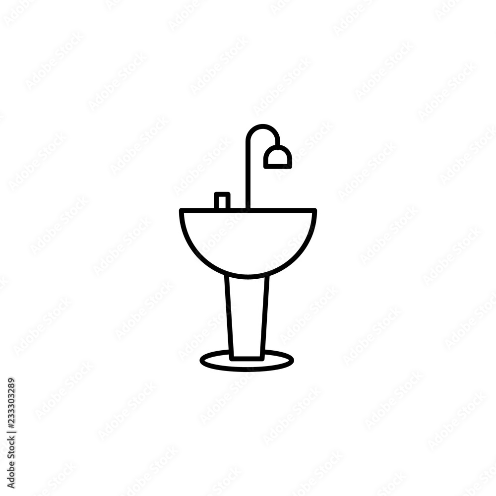 sink icon. Element of outline furniture icon. Thin line icon for website design and development, app development. Premium icon sink icon. Element of outline furniture icon. Thin line icon for website design and development, app development. Premium icon