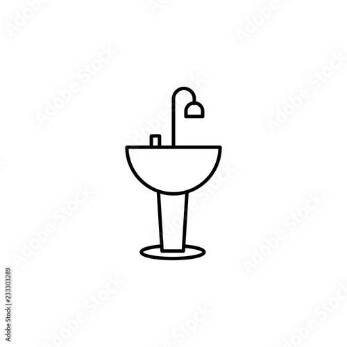 sink icon. Element of outline furniture icon. Thin line icon for website design and development, app development. Premium icon