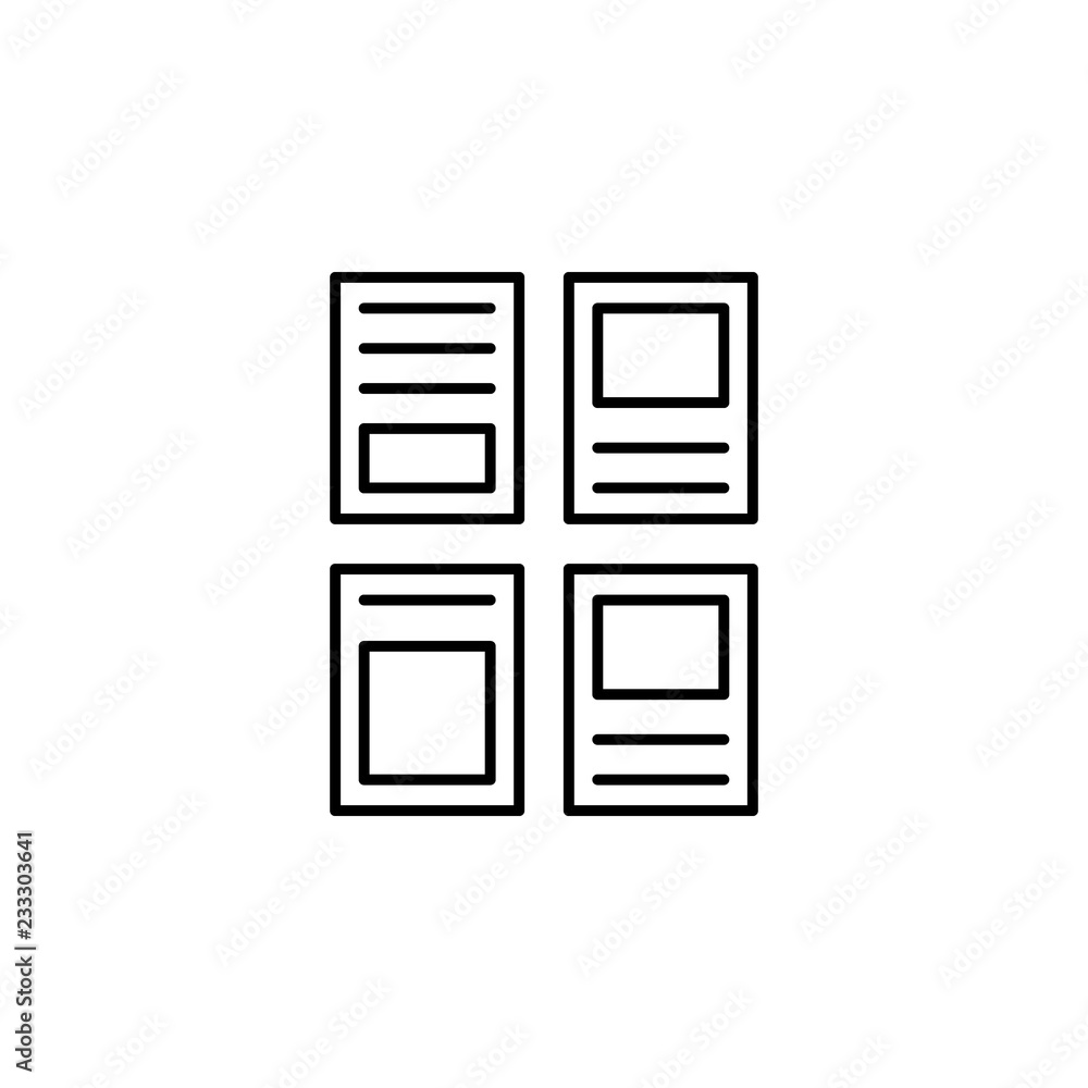 Layouts, files, editing all documents icon. Element of editorial design icon. Thin line icon for website design and development, app development. Premium icon Layouts, files, editing all documents icon. Element of editorial design icon. Thin line icon for website design and development, app development. Premium icon