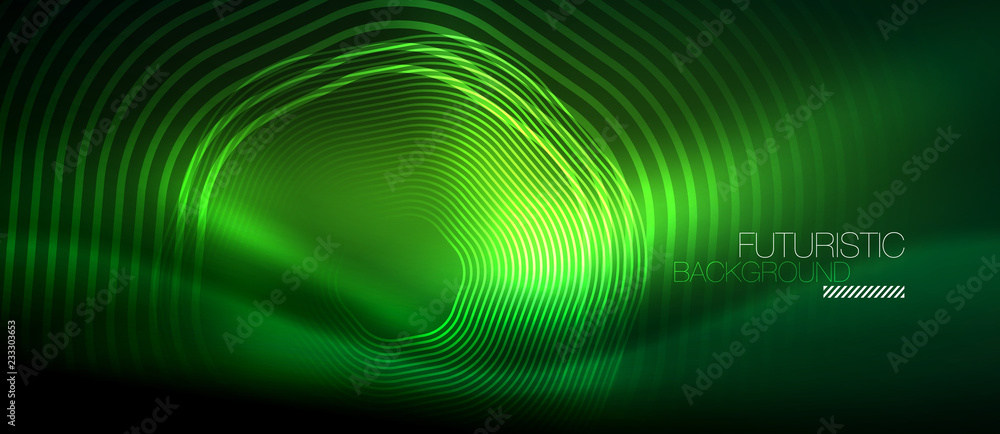 Neon glowing lines, magic energy space light concept, abstract background wallpaper design Neon glowing lines, magic energy space light concept, abstract background wallpaper design