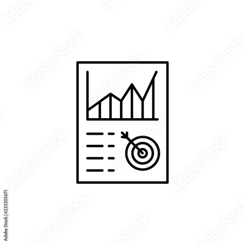 Metrics, target , chart  icon. Element of editorial design icon. Thin line icon for website design and development, app development. Premium icon