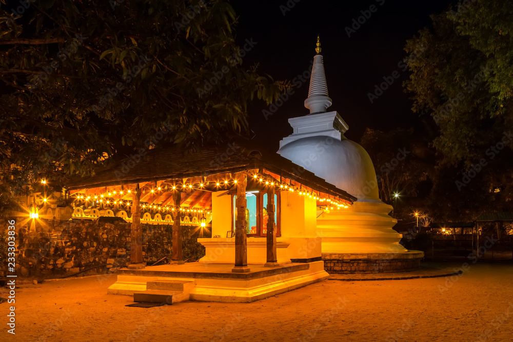 Sri Dalada Maligawa in Kandy, Sri Lanka. Sacred Tooth Relic Temple is a Buddhist temple located