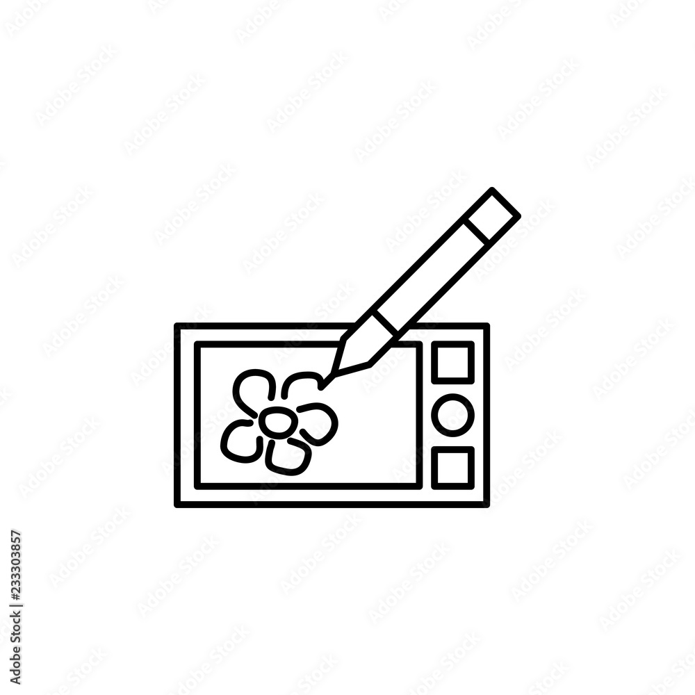 drawing tablet picture icon. Element of editorial design icon. Thin line icon for website design and development, app development. Premium icon drawing tablet picture icon. Element of editorial design icon. Thin line icon for website design and development, app development. Premium icon