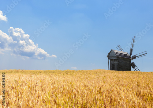 agriculture field old windmills