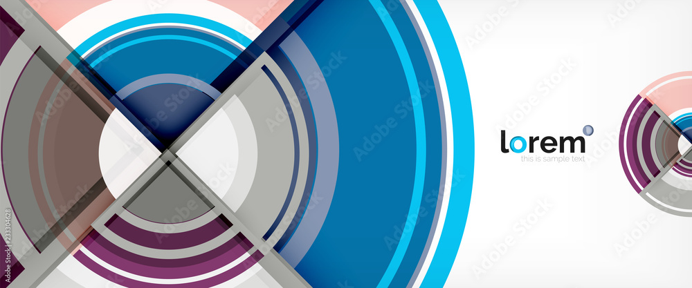 Obraz premium Circle abstract background, geometric modern design template