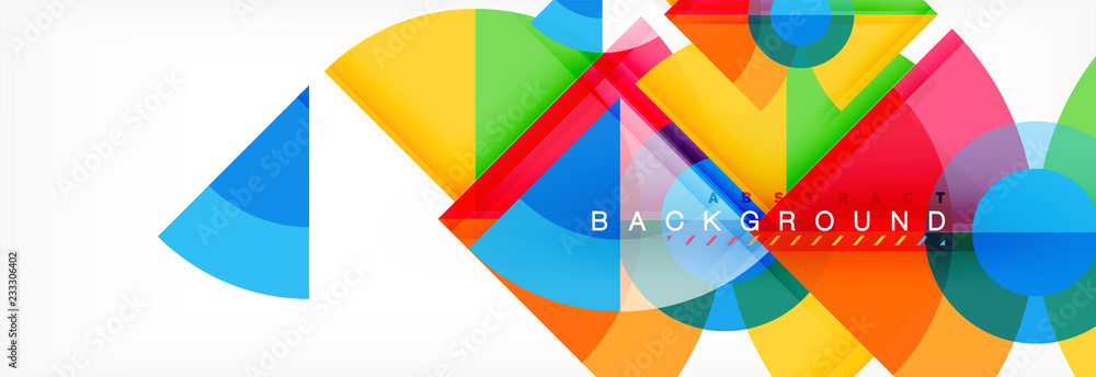 Triangles and circle geometric background Triangles and circle geometric background