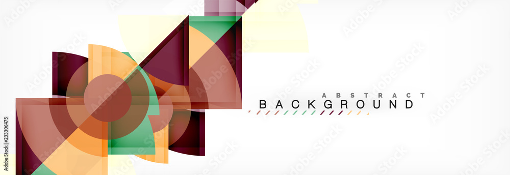 Triangles and circle geometric background Triangles and circle geometric background