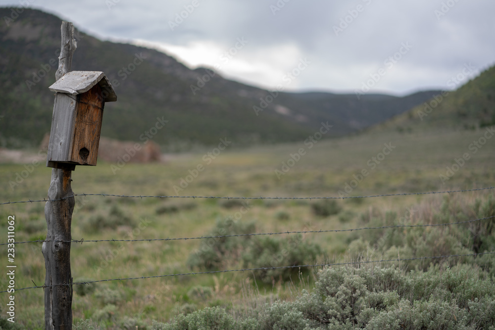 old birhouse on a ranch in Utah