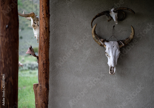 Side of house on a huge ranch in Utah photo