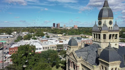 Aerial of Downtown Denton, Texas