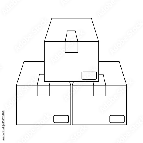 Cardboard boxes stacked