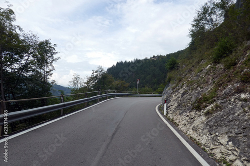 Motorradstecke am Fugazze Pass
