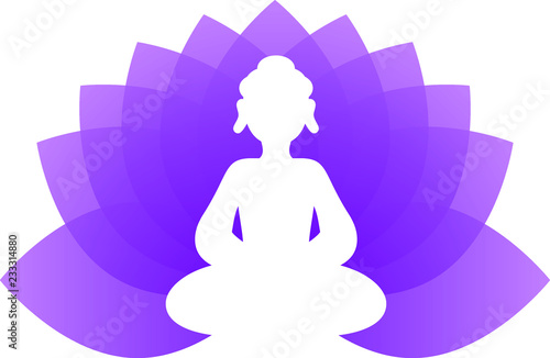 Buddha purple lotus leave