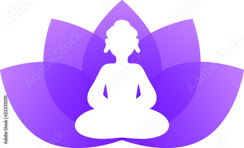 Buddha purple lotus leave