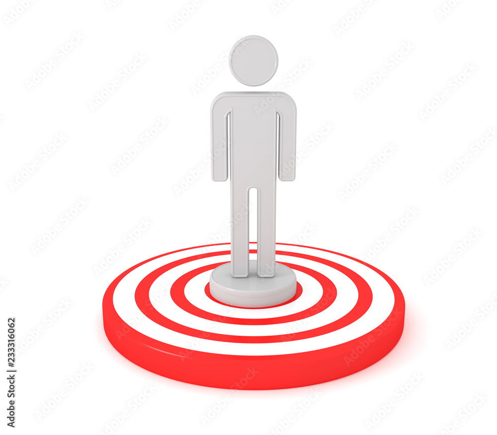 Man human target center red hit Man human target center red hit