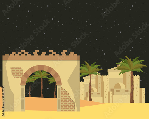 manger traditional scene