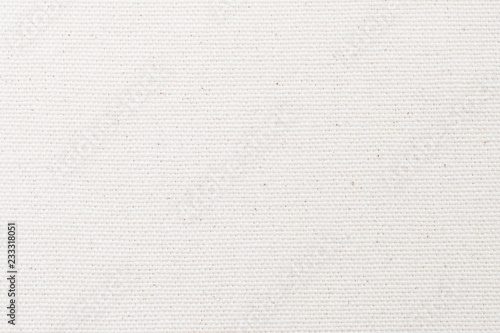 Obraz na plátně White canvas burlap texture background with cotton fabric pattern in light grey