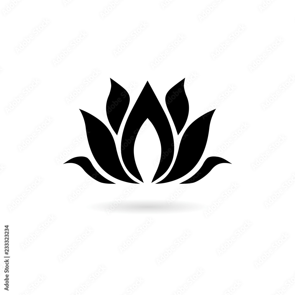 Black Lotus flower logo, Lotus flower icon Black Lotus flower logo, Lotus flower icon