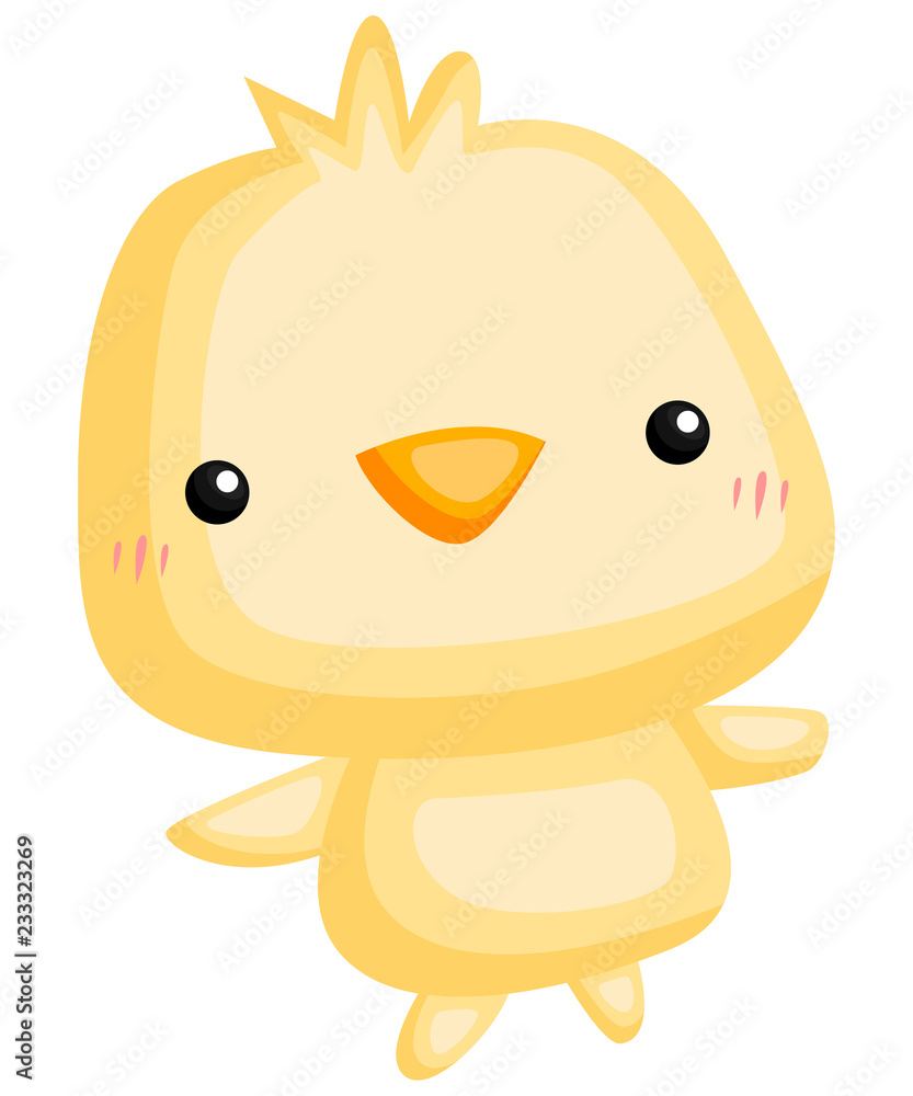 A vector of a cute and adorable chicken