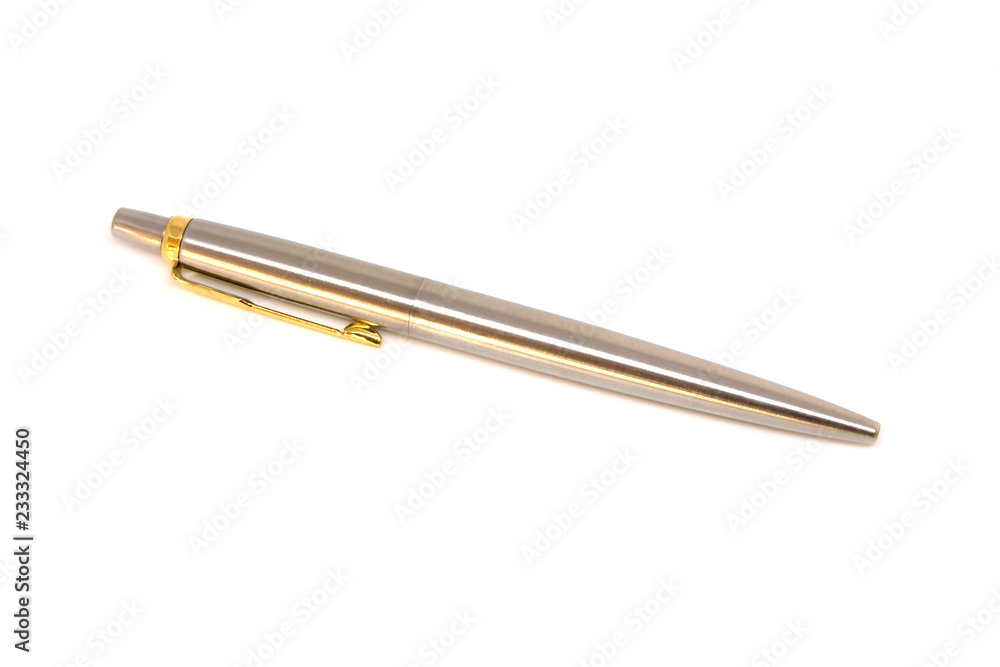 Close-up pens isolated on white background Close-up pens isolated on white background