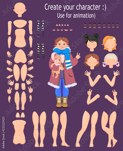 character design. Teen girl, for animation.