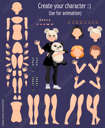 character design. Teen girl, for animation.