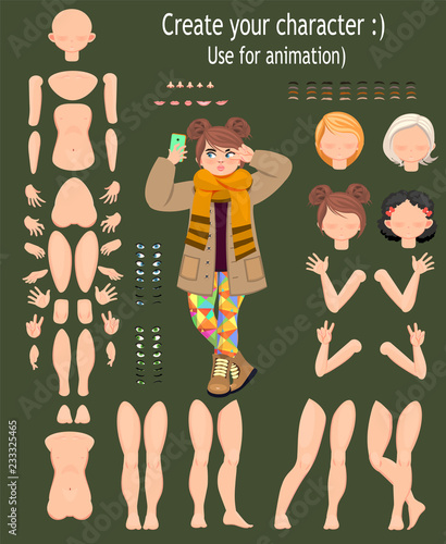 character design. Teen girl, for animation.