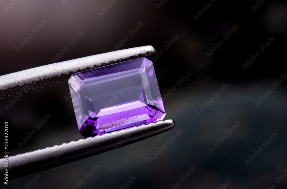 Purple amethyst gemstone jewelry.