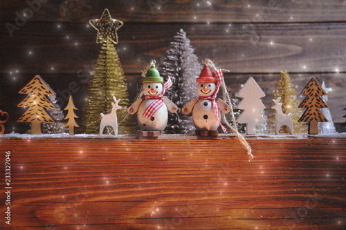 Weihnachtskarte - Schneemän...