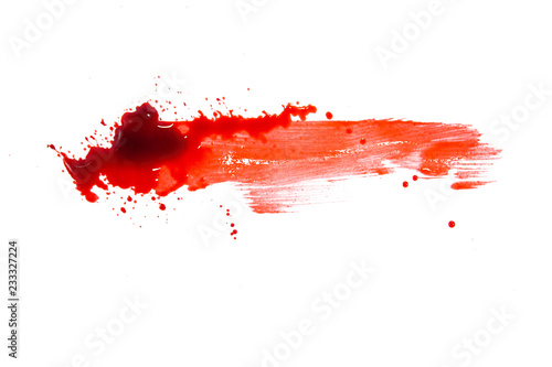 blood or paint splatters isolated on white background,graphic resources,halloween concept © Yuan