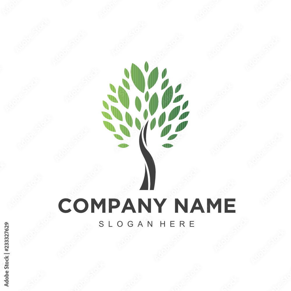 beauty tree logo icon vector