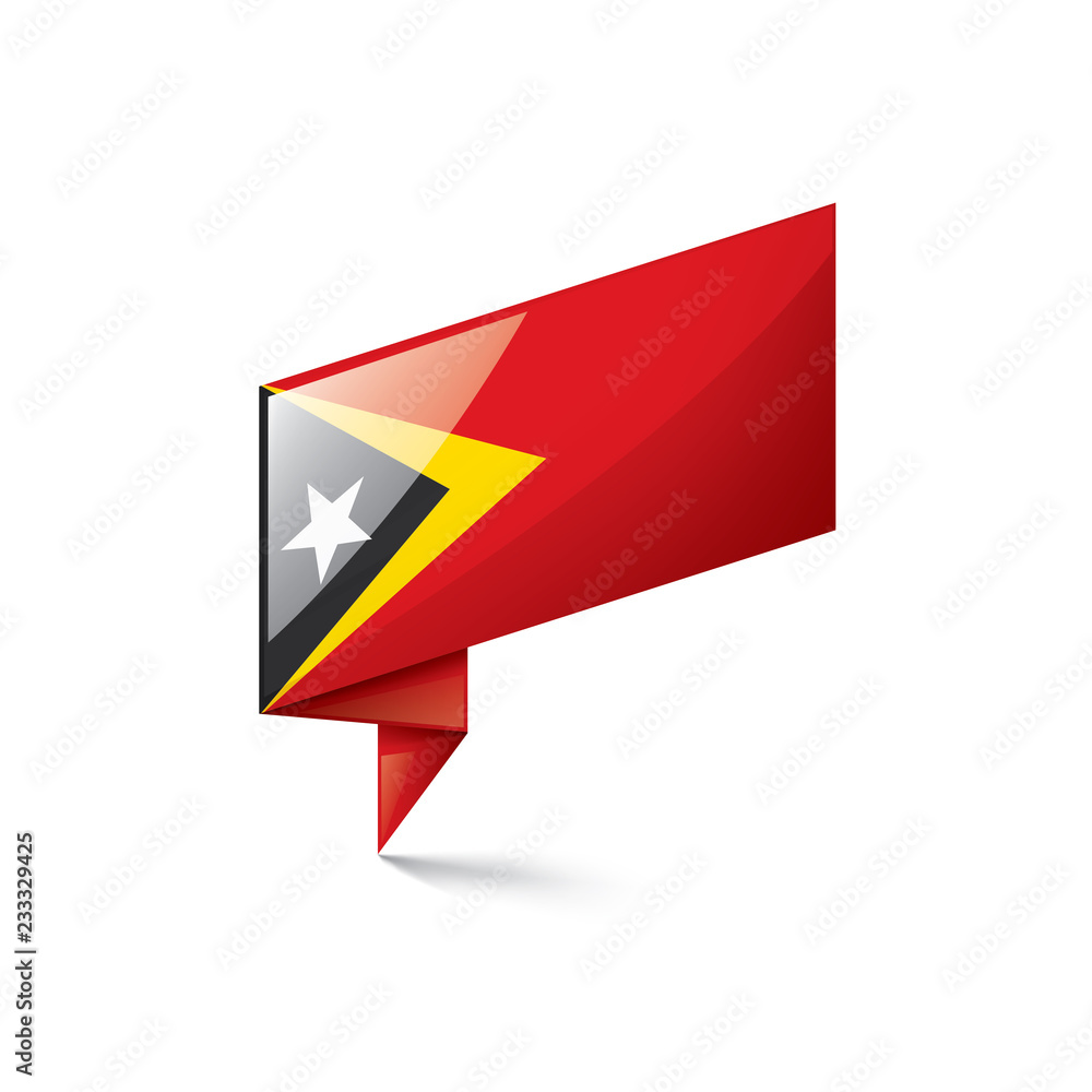 east timor flag, vector illustration on a white background east timor flag, vector illustration on a white background