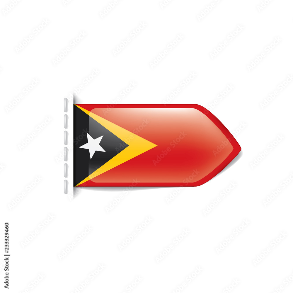 east timor flag, vector illustration on a white background east timor flag, vector illustration on a white background