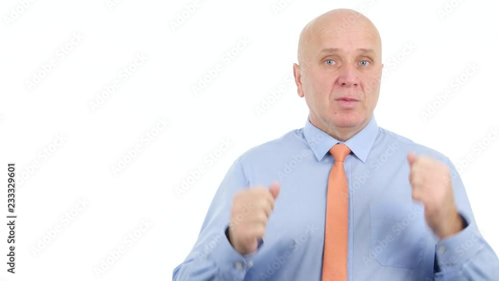 Confident Businessman Gesticulate Talk and Explain in a Business Interview Confident Businessman Gesticulate Talk and Explain in a Business Interview