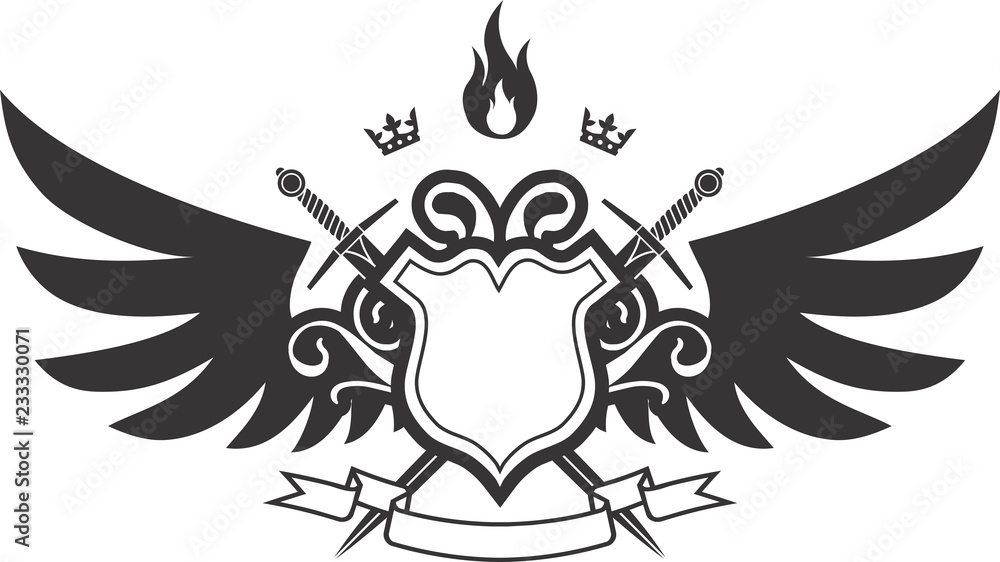 Escudo con espadas Escudo con espadas
