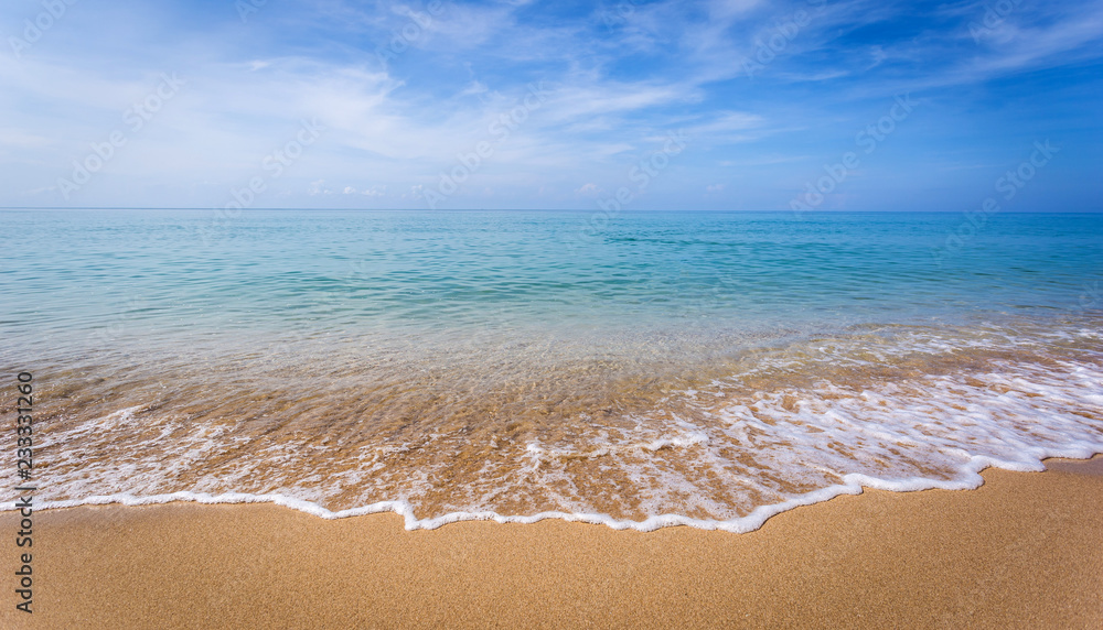 Beautiful ocean landscape at sunset time.Welcome High Season Beautiful ocean landscape at sunset time.Welcome High Season