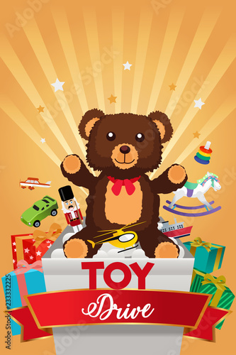 Toy Drive Brochure Illustration