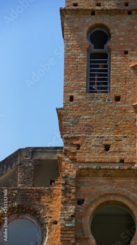 Windows of abandoned castle in Perak, Malaysia